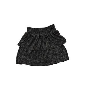 AQUA Girls Tiered Metallic Mini Skirt –‎ Size 9/10 NWT ✨🖤